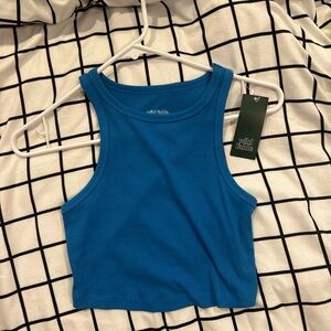 Target blue cropped tank top